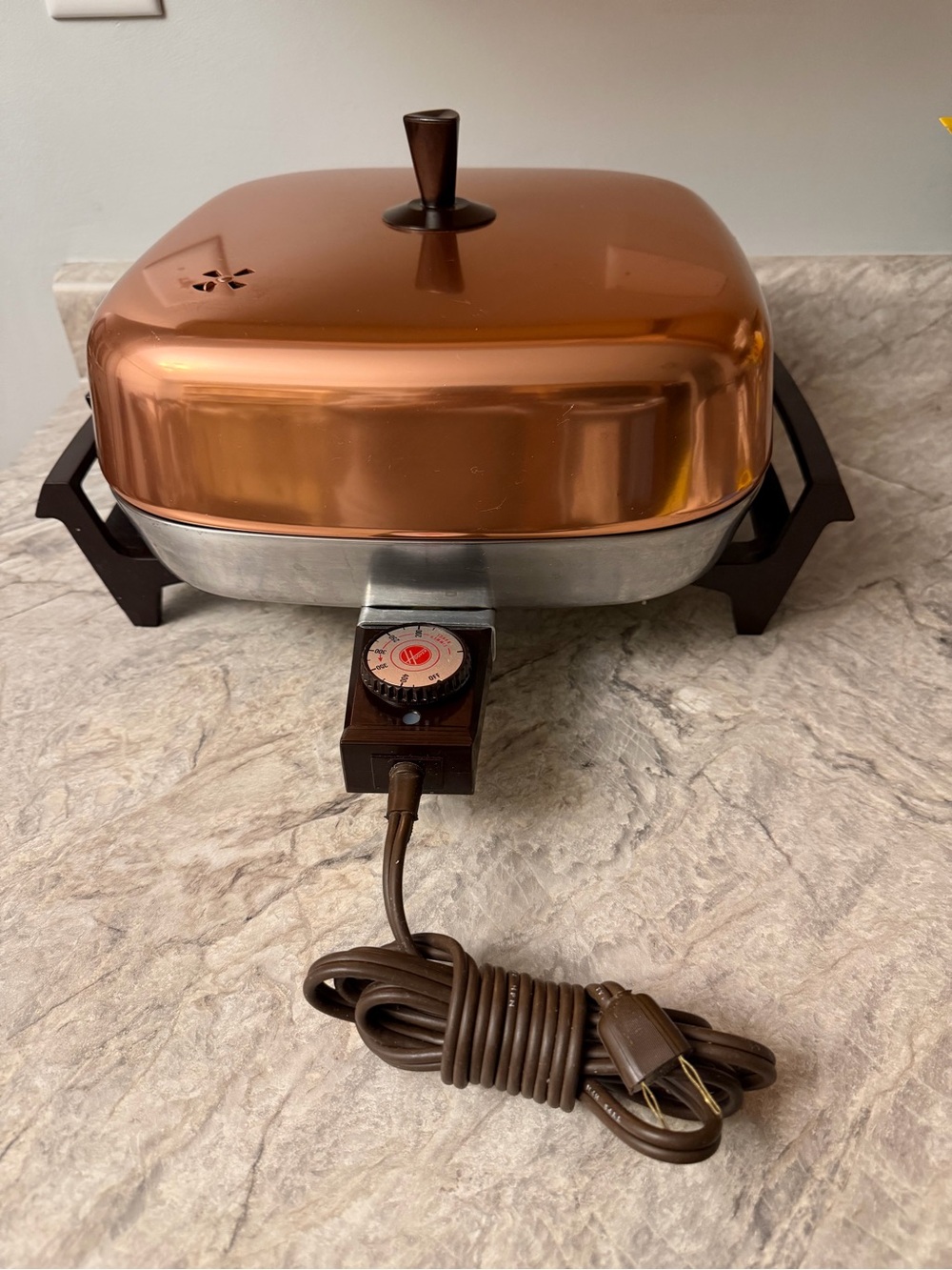 Vintage Hoover Copper Electric Skillet